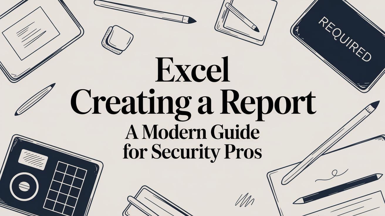 Excel Creating a Report A Modern Guide for Security Pros