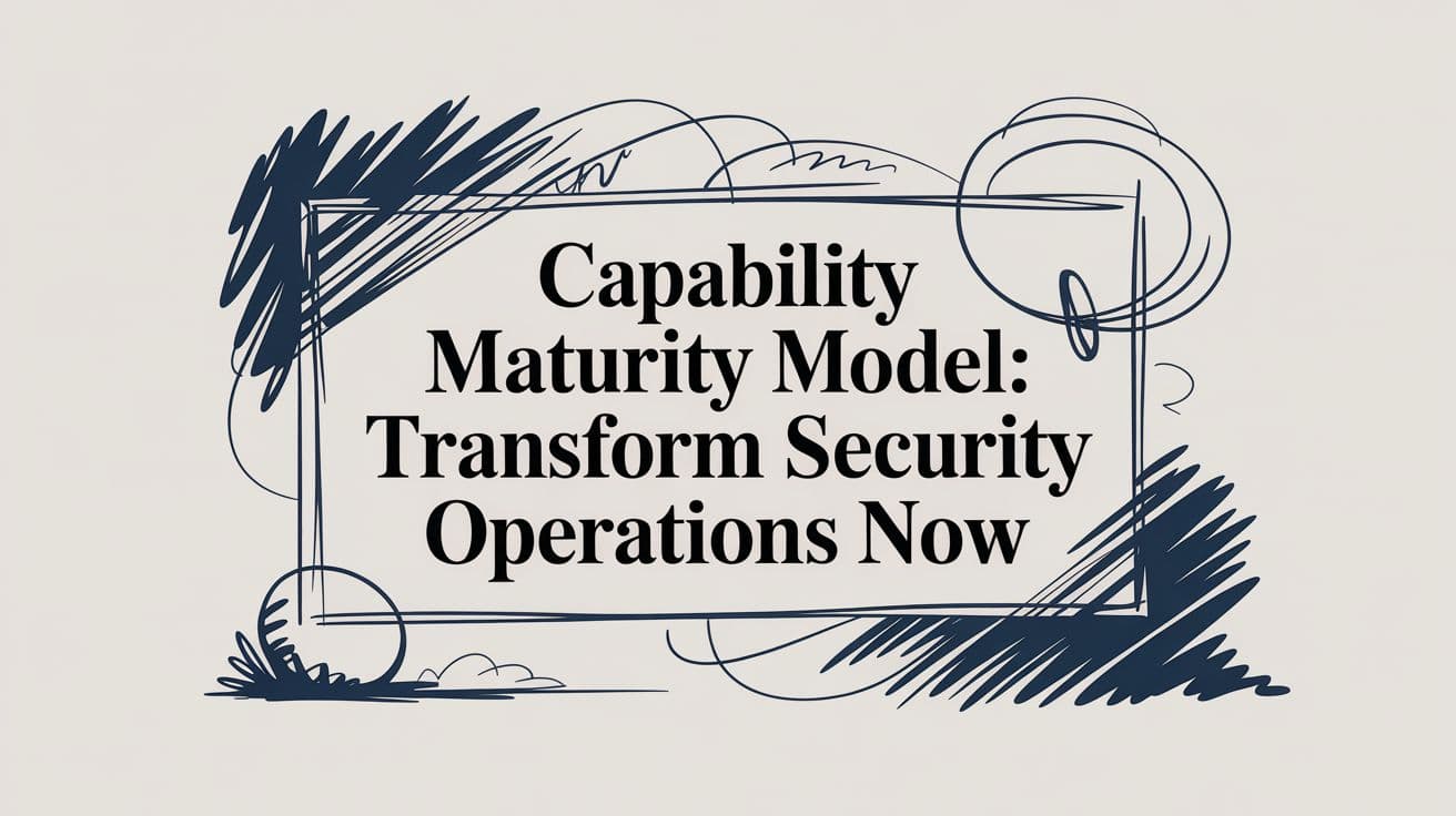 Capability maturity model: Transform Security Operations Now