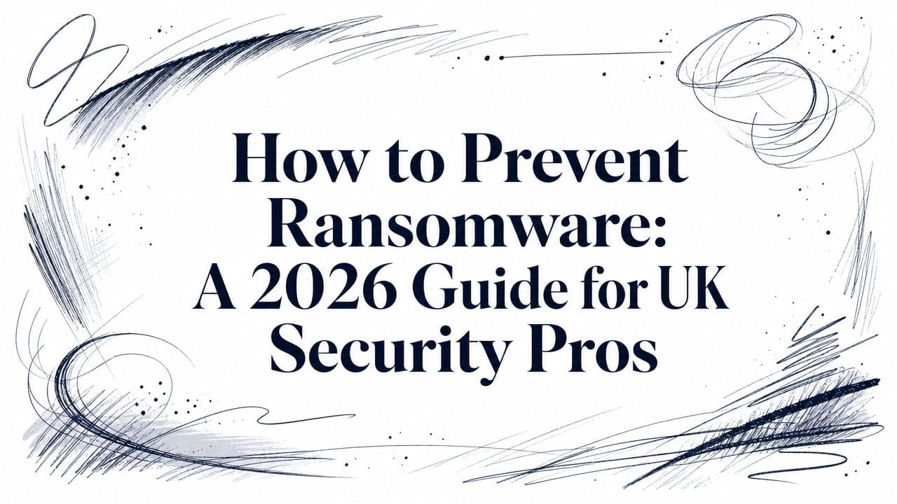 How to Prevent Ransomware: A 2026 Guide for UK Security Pros