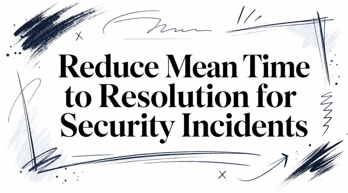 Reduce Mean Time to Resolution for Security Incidents