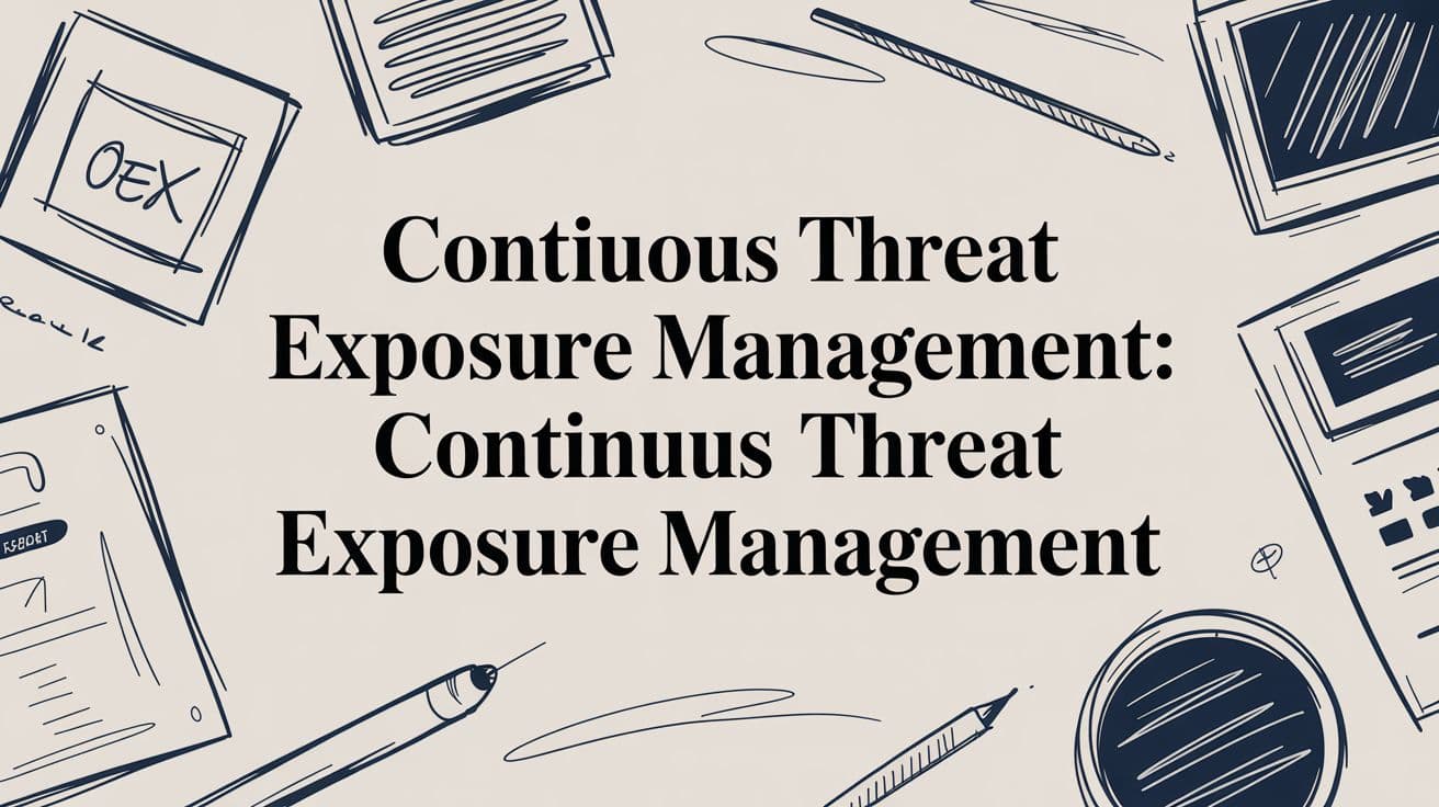 Continuous Threat Exposure Management: continuous threat exposure management