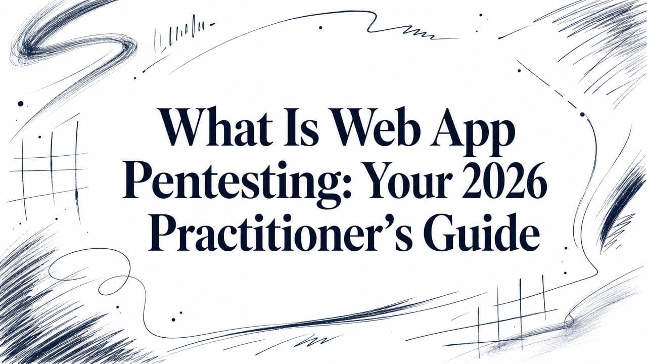 What Is Web App Pentesting: Your 2026 Practitioner's Guide